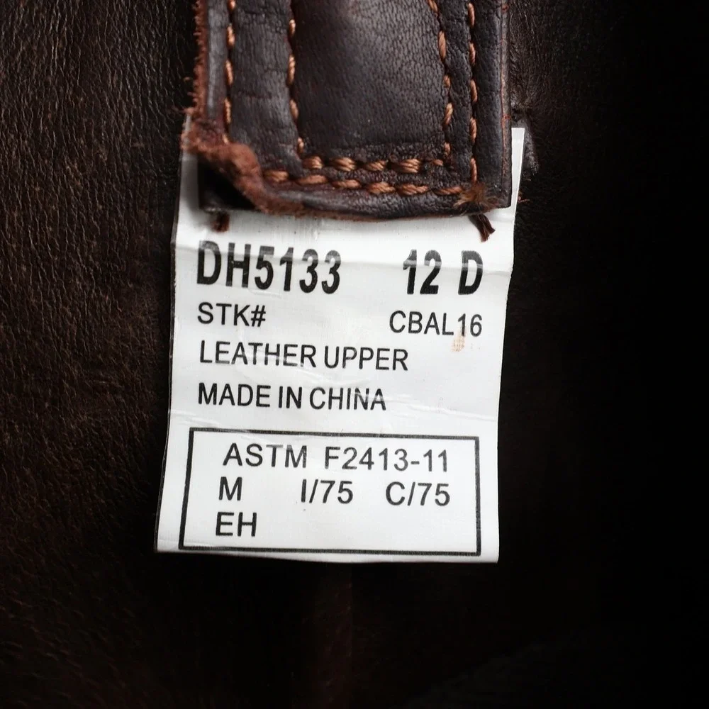 Double-H Modern Roper Work Boots Mens 12 D Brown Leather Composite Toe NIB